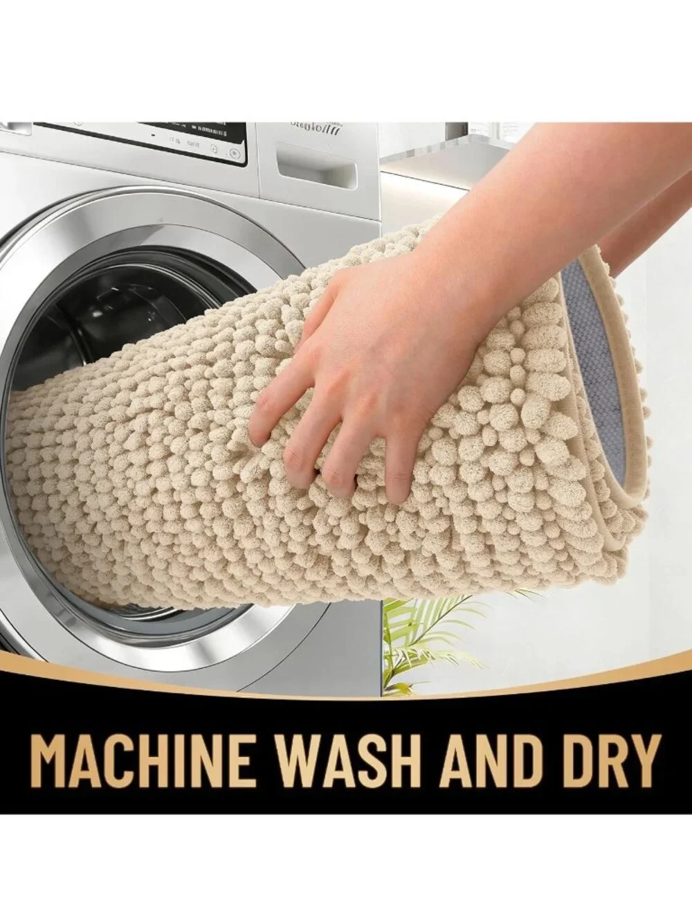 OLANLY Super Soft Chenille Bathroom Rug 59